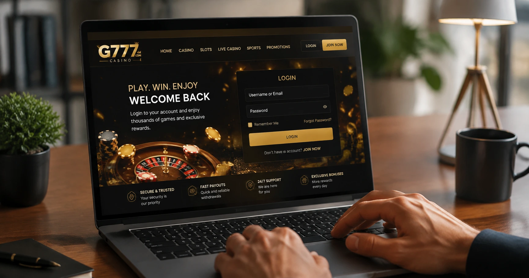 Accessing g777 casino login: Your Gateway to Exciting Online Gaming - image 1
