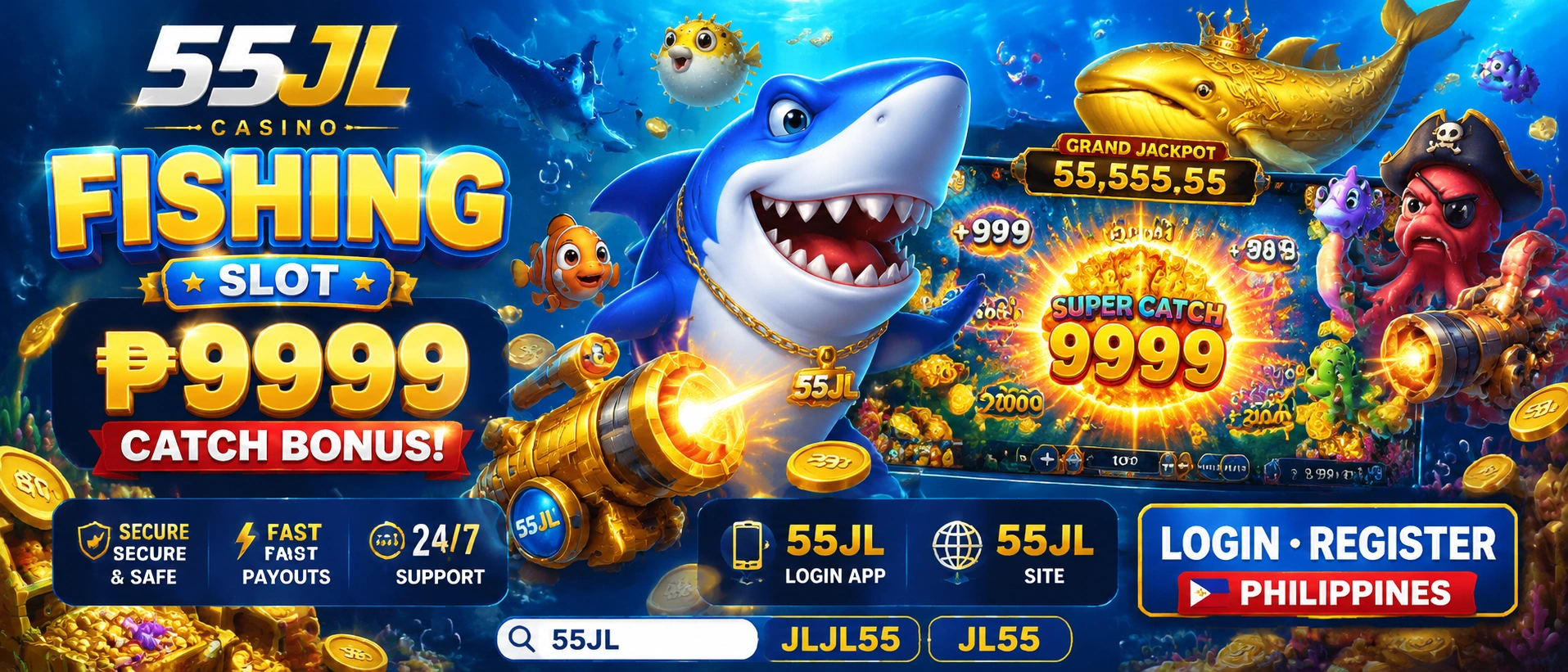 55jl fishing game cannon action
