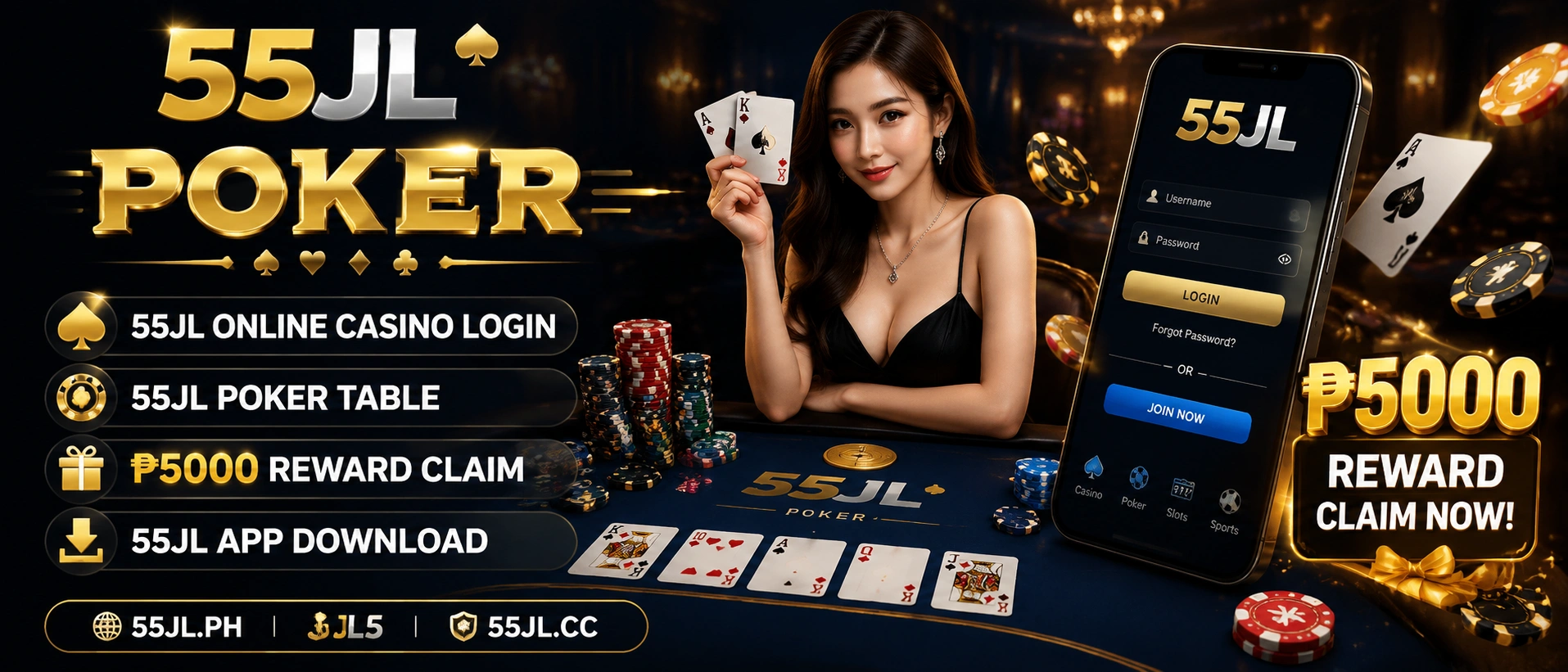 Online Poker lobby for Filipino players on mobile